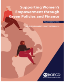 Cover of 2022 OECD Supporting women’s empowerment through green policies and finance report